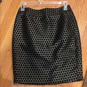 Classy Black and Gold Patterned Skirt